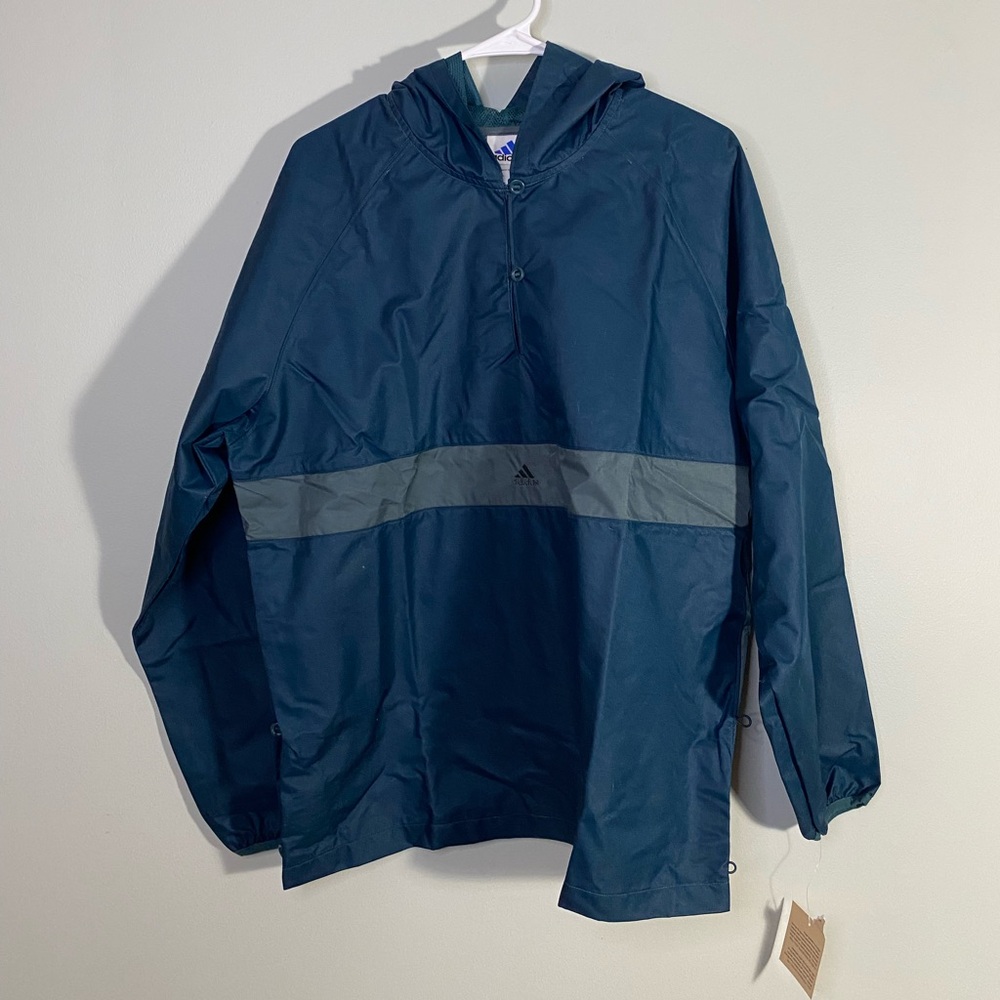 NTW 1990’ Adidas windbreaker color blocked dark green.